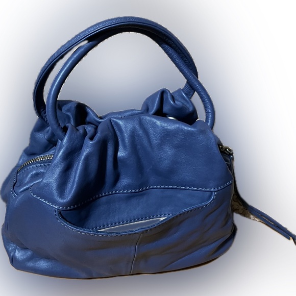 HOBO Leather Satchel Purse Bag New Condition Sage Blue Color - Picture 4 of 9